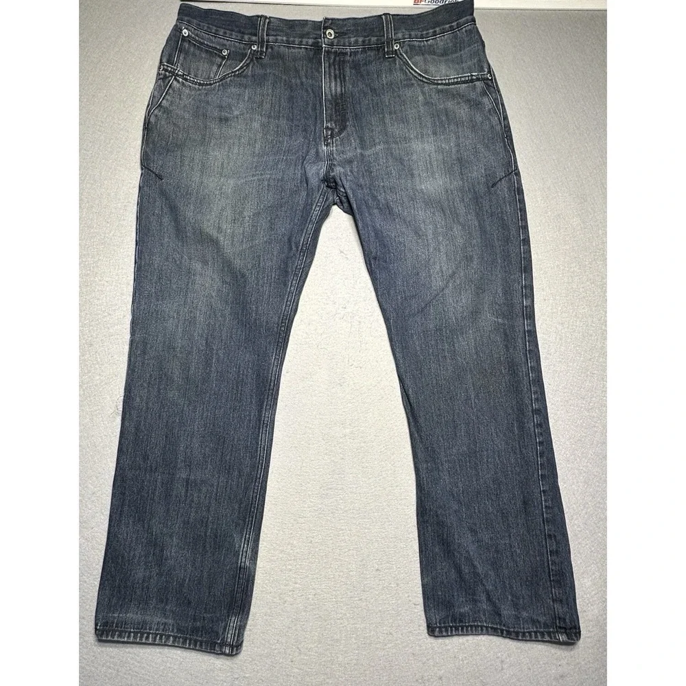 Rocawear Men's Classic Fit Dark Wash Wide Leg Jeans - Size 42